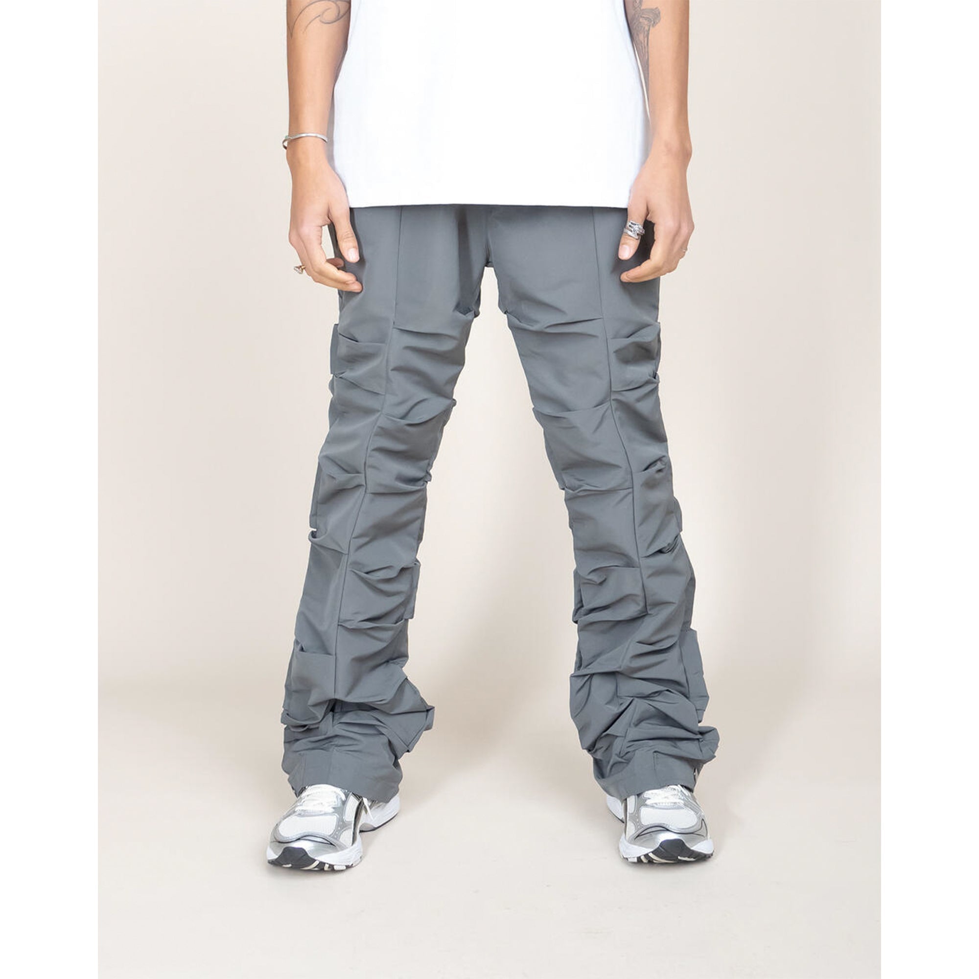 EPTM Unisex Tekno Flare Pants (Grey)-Nexus Clothing