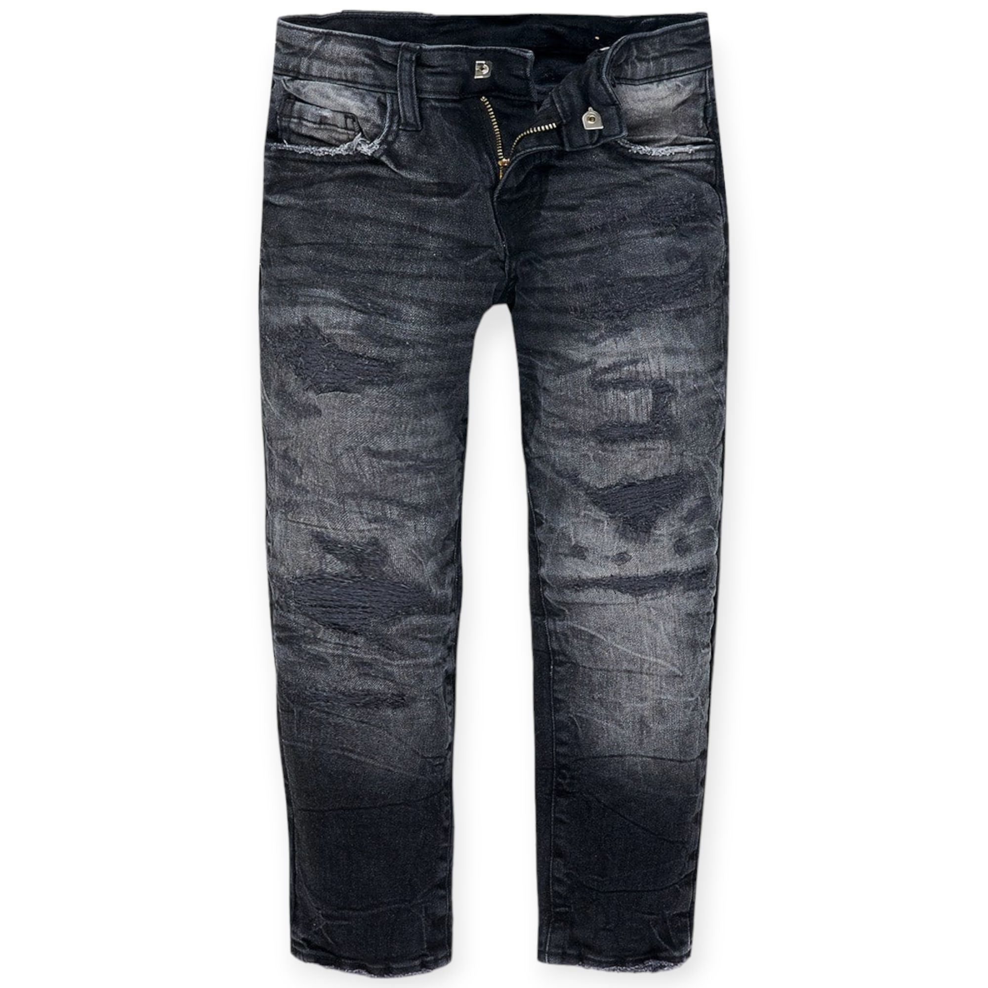 Jordan Craig Kids Desperado Denim Small Rip Jeans (Nature Black)-Nature Black-2T-Nexus Clothing