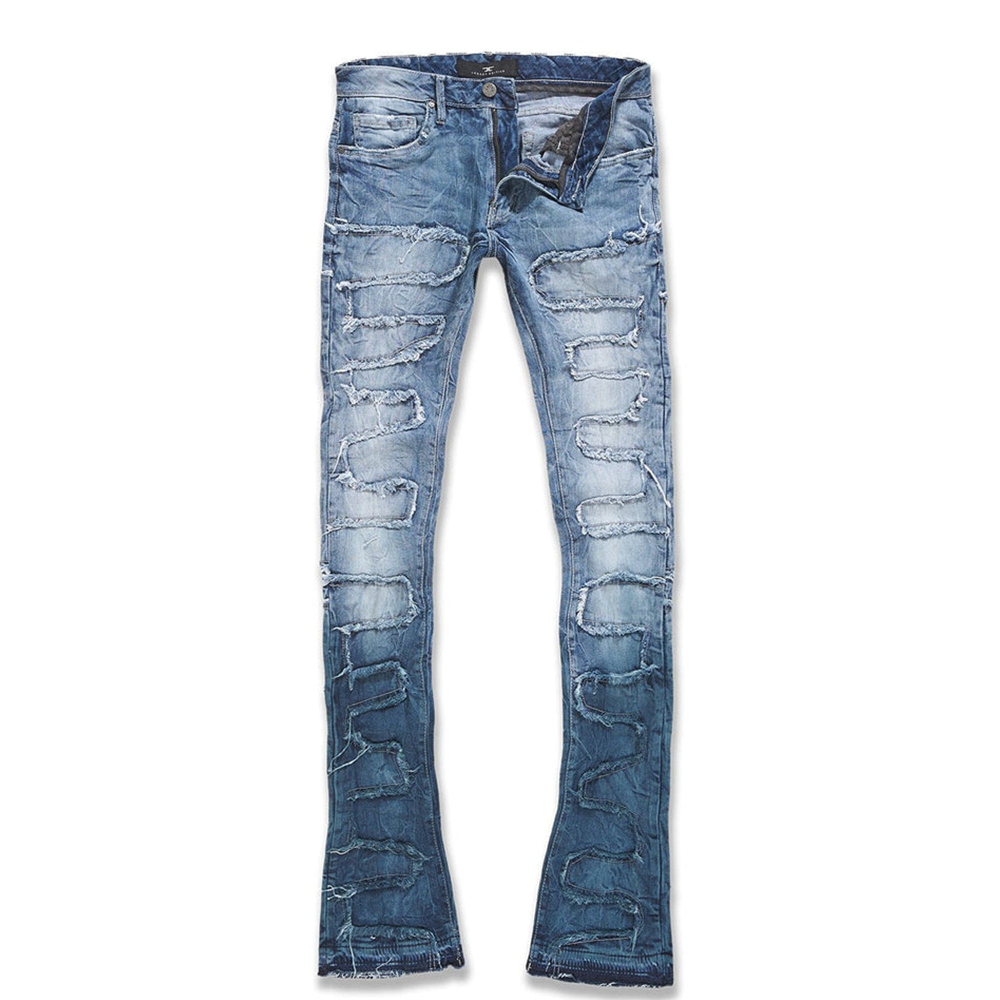 Jordan Craig Men Martin Stacked Python Jeans (Blue Wave)-Blue Wave-32W x 38L-Nexus Clothing