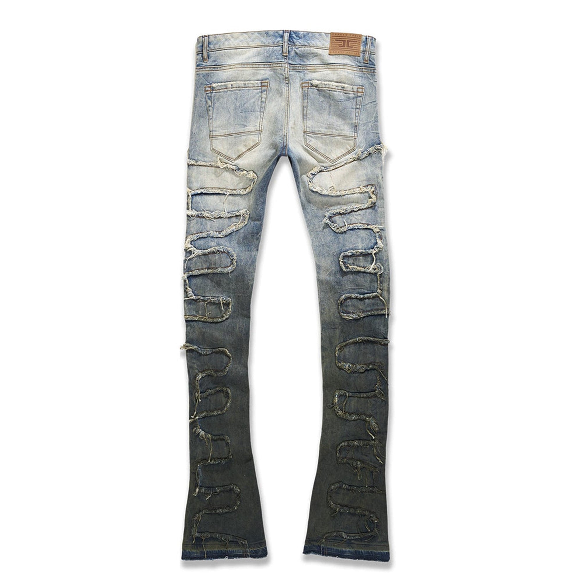 Jordan Craig Men Martin Stacked Python Jeans (Sunset)-Nexus Clothing