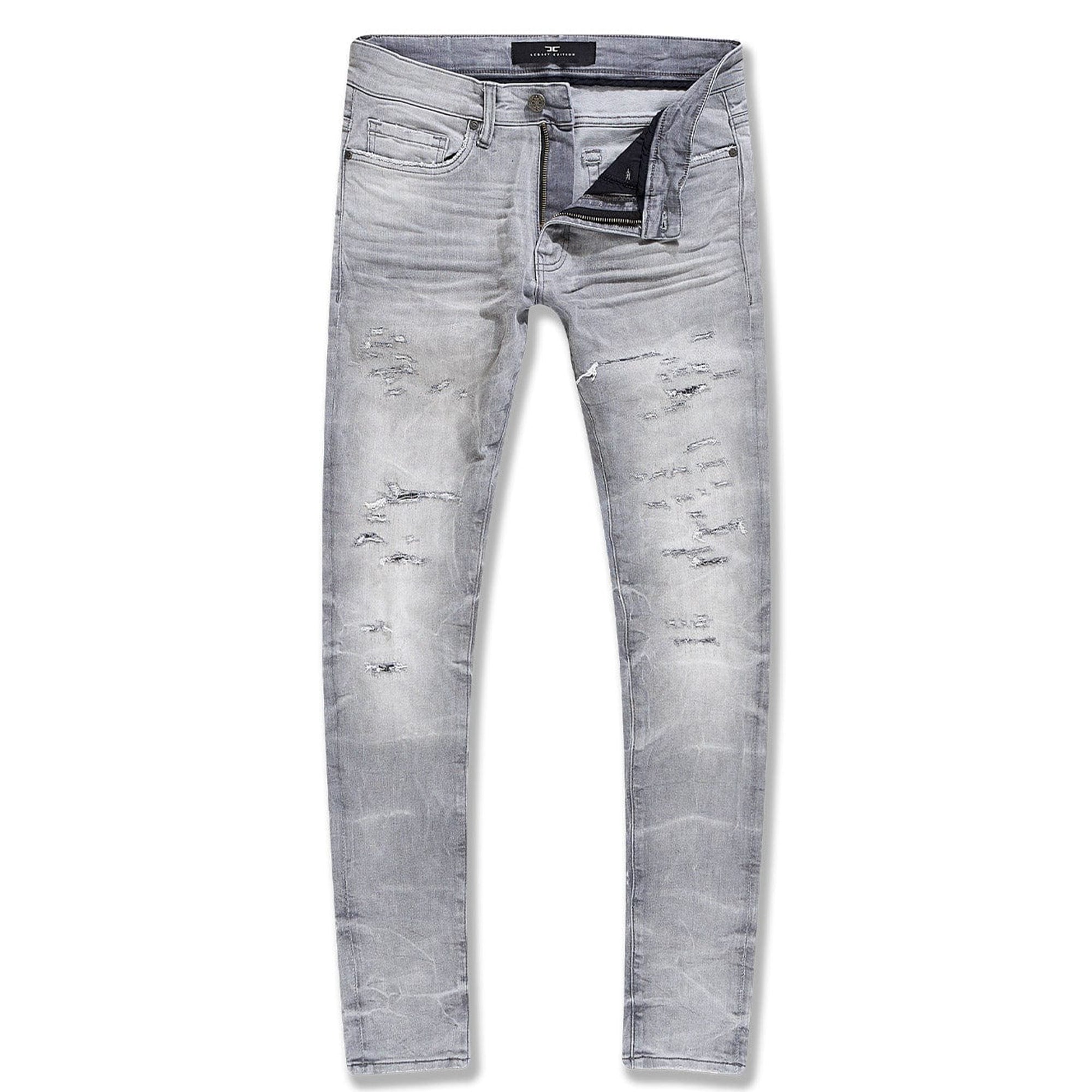 Jordan Craig Men Sean Fit w Shreds Jeans (Artic Grey)-Artic Grey-36W X 32L-Nexus Clothing