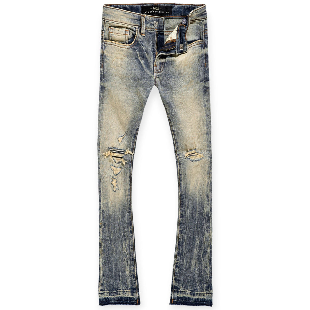 Jordan Craig kids Sean Knee Shred Stacked Jeans (Vintage)