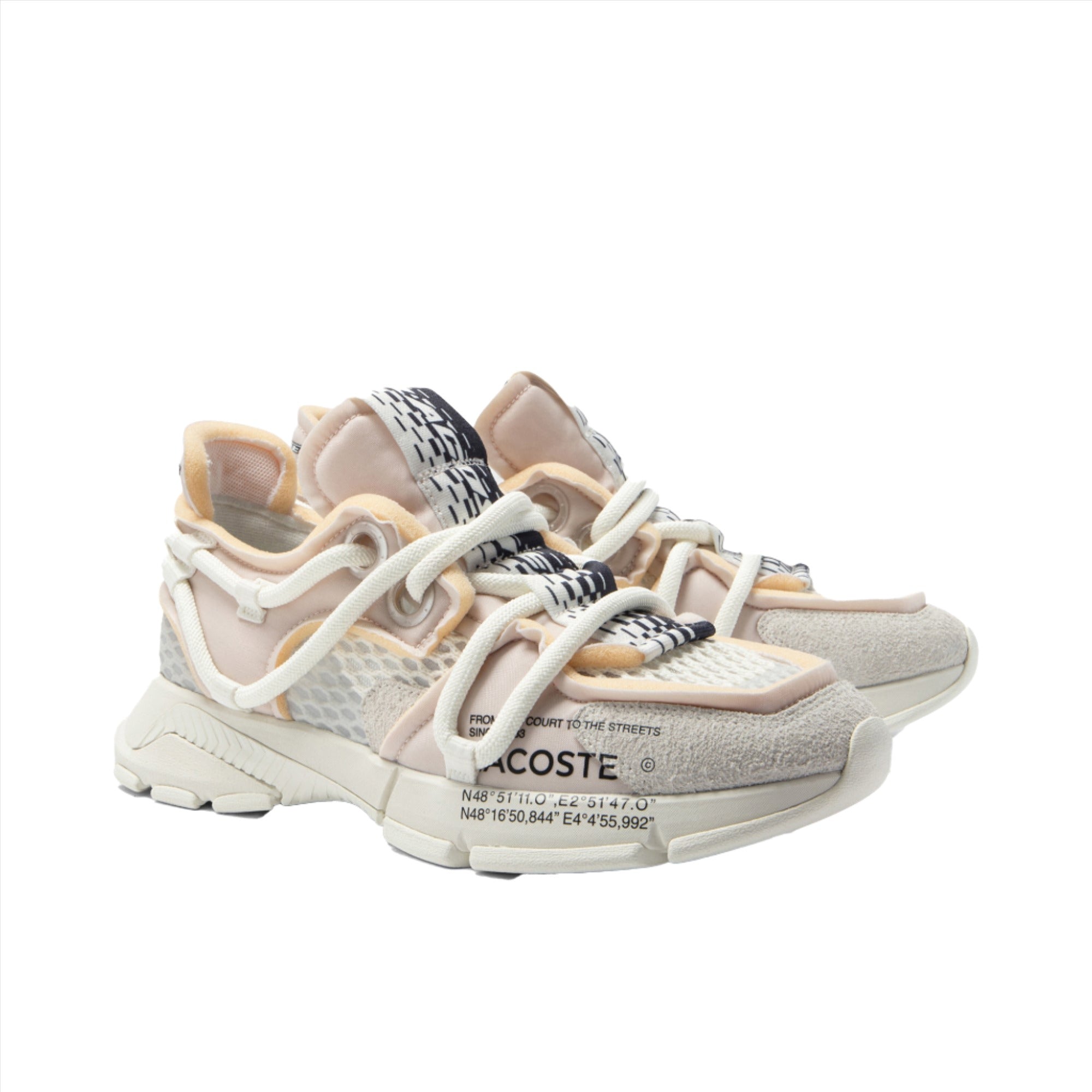 LACOSTE Men L003 Active Runway Sneakers (Off White)-Off White-9-Nexus Clothing