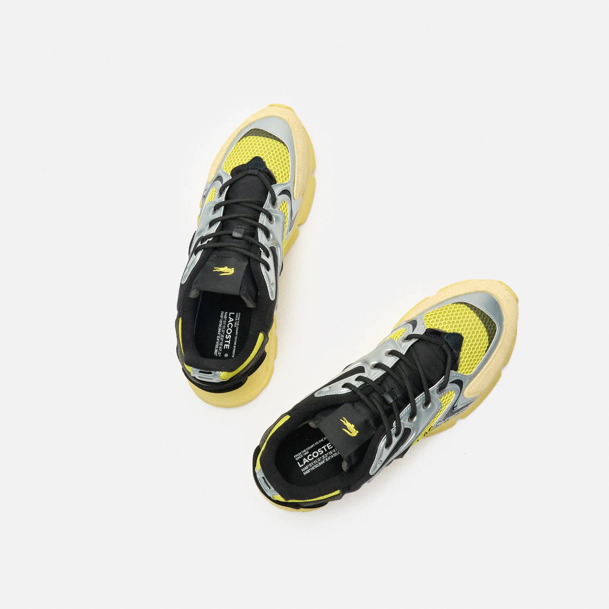 LACOSTE Men L003 NEO Contrasted Sneakers (Yellow Black)-Men-Footwear-Shoes-Lacoste- Nexus Clothing