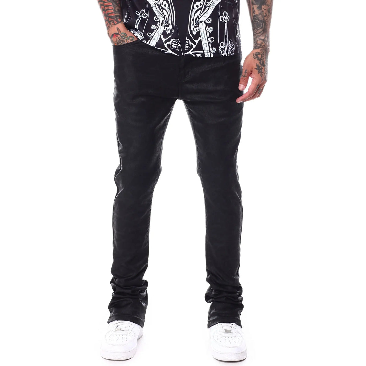 WaiMea Men Stacked Jeans (Black)