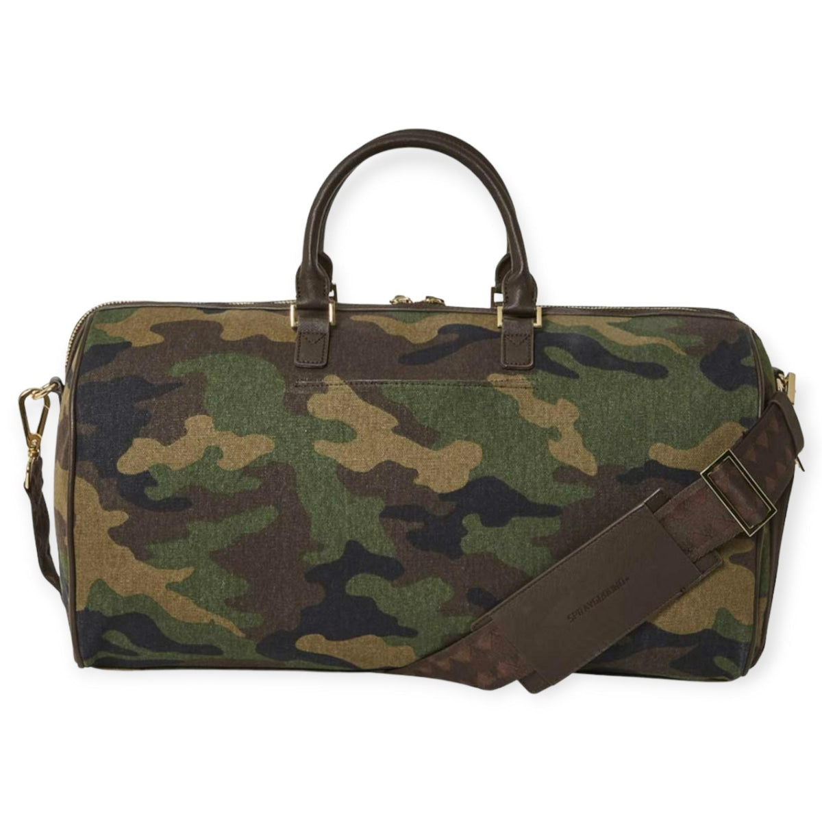 SPRAYGROUND $ PATTERN CAMO MINI DUFFLE, Military green Men's Travel & Duffel  Bag