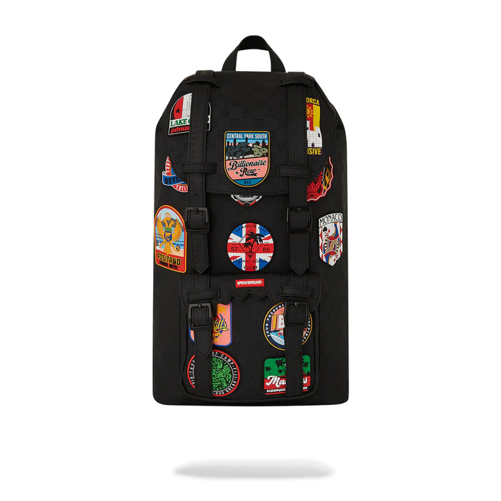 SprayGround Men Global Mogul Billionaire Backpack Hills Spring 2025 (Black Multi)