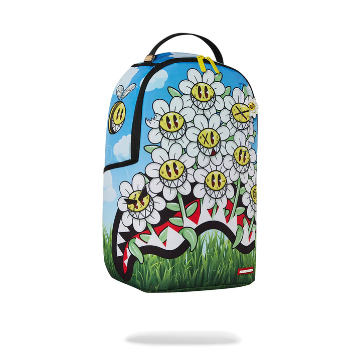 SprayGround Men Crazy Daisies Backpack Spring 2025 (Blue yellow Multi)