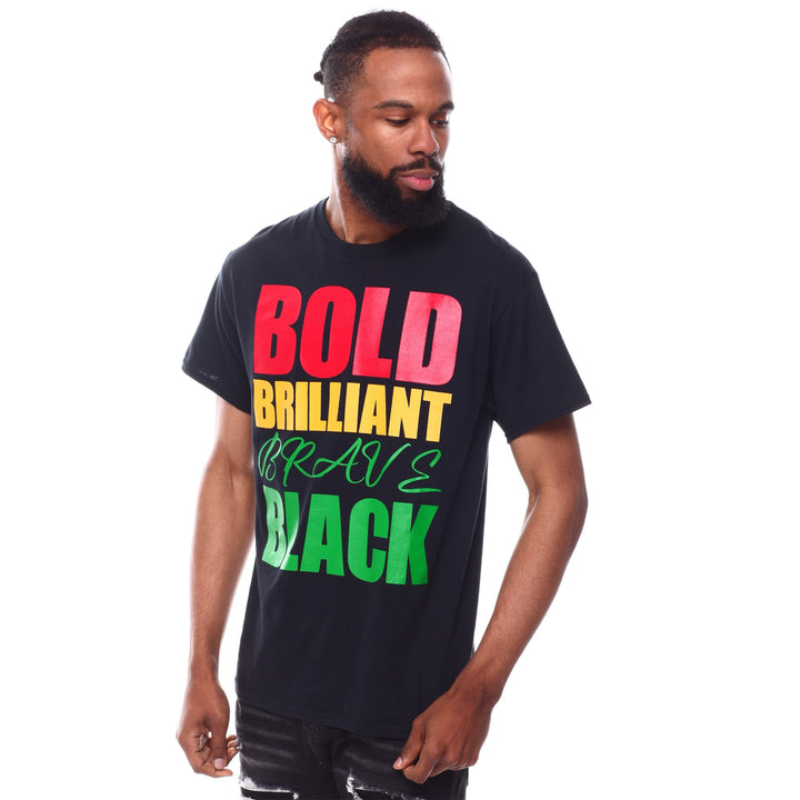 3Forty Inc Men Bold Brilliant Brave T-Shirt (Black)-Nexus Clothing