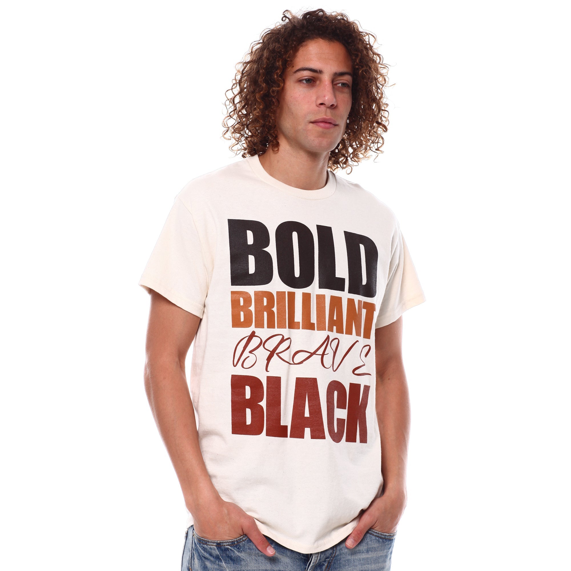 3Forty Inc Men Bold Brilliant Brave T-Shirt (Natural)-Nexus Clothing