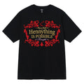 3Forty Inc Men Hennything is Possible T-Shirt (Black Glitter)