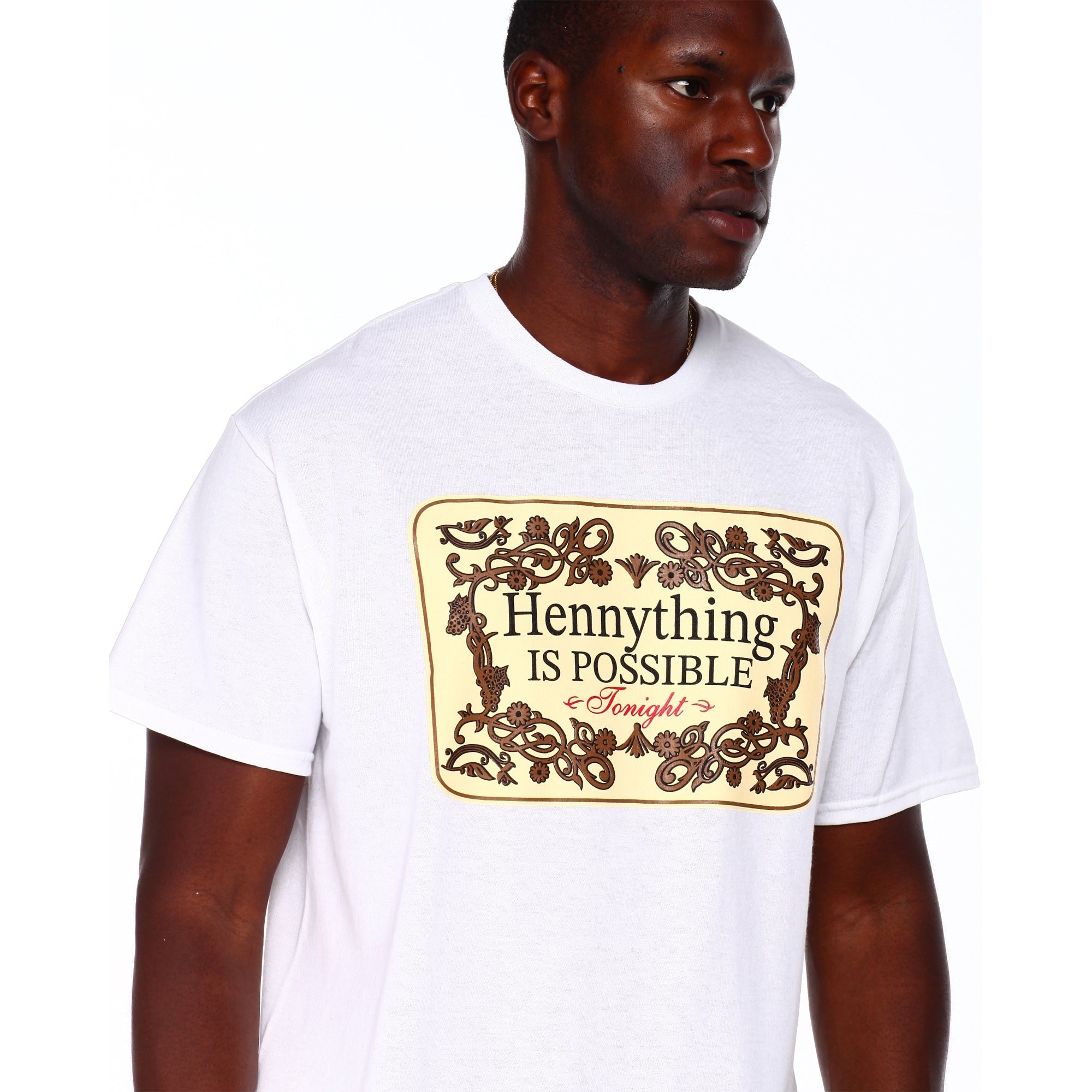 3Forty Inc Men Hennything is Possible T-Shirt (White)-Nexus Clothing