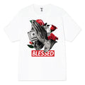 3Forty Inc Men Praying Blessed Tee (White)