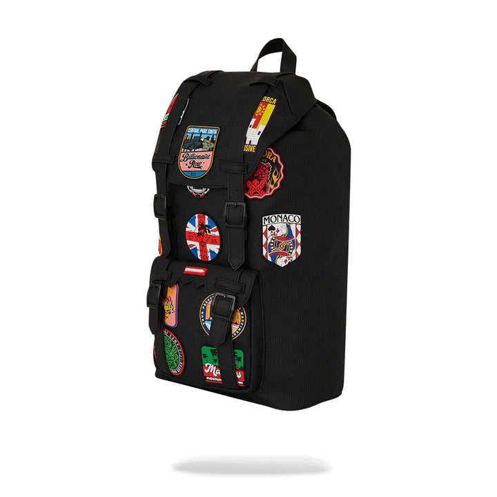 SprayGround Men Global Mogul Billionaire Backpack Hills Spring 2025 (Black Multi)