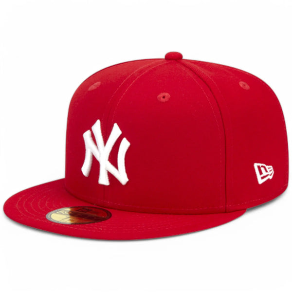 New Era Men 59Fifty NY Yankees Evergreen Side Patch Fitted (Red White)