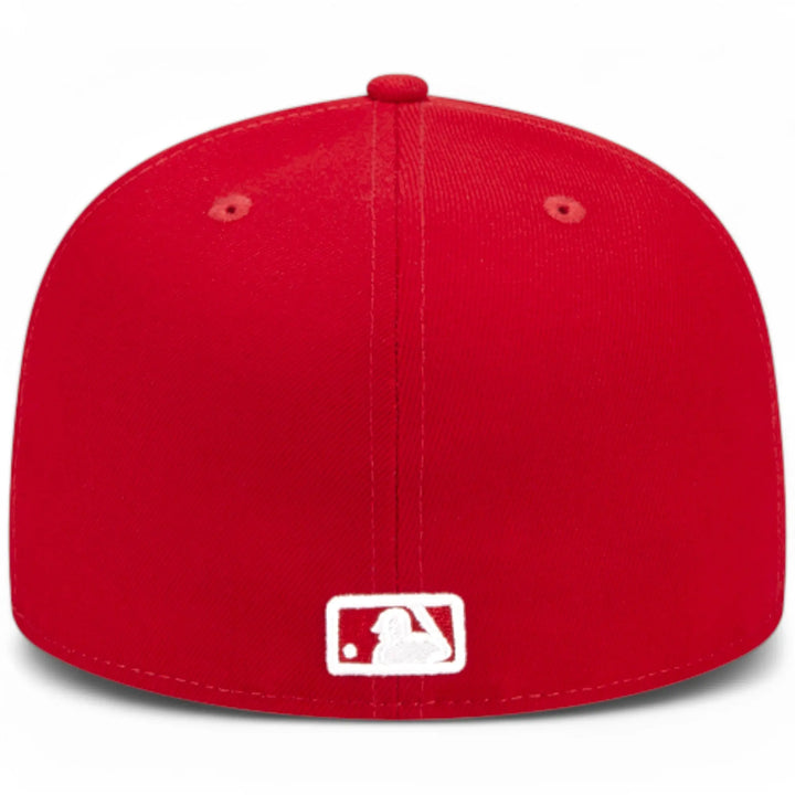 New Era Men 59Fifty NY Yankees Evergreen Side Patch Fitted (Red White)