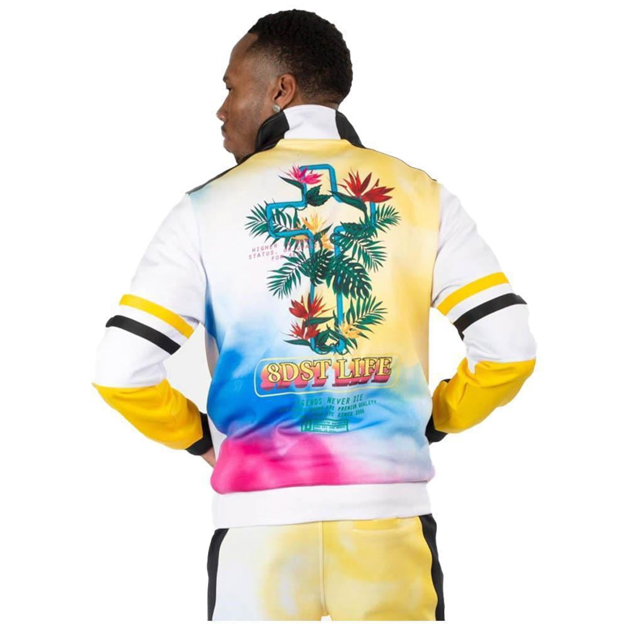 8DSTRKT Men Dbl Jersey Track Jacket (Yellow)-Nexus Clothing