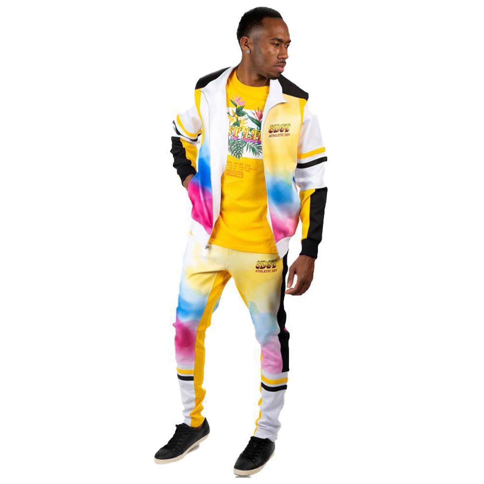 8DSTRKT Men Dbl Jersey Track Jacket (Yellow)-Yellow-Medium-Nexus Clothing