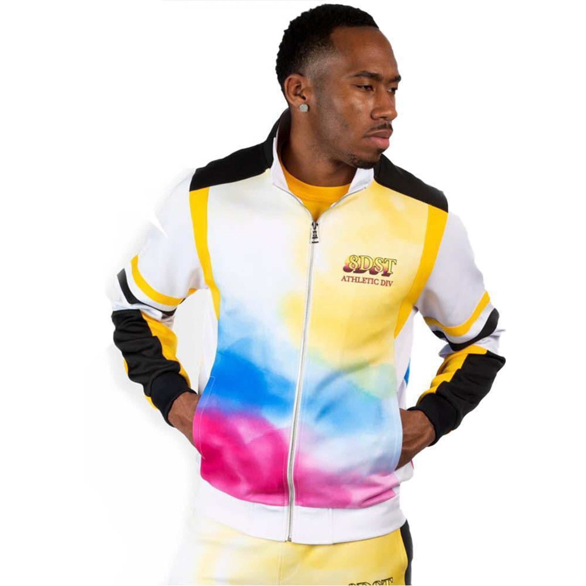 8DSTRKT Men Dbl Jersey Track Jacket (Yellow)-Nexus Clothing