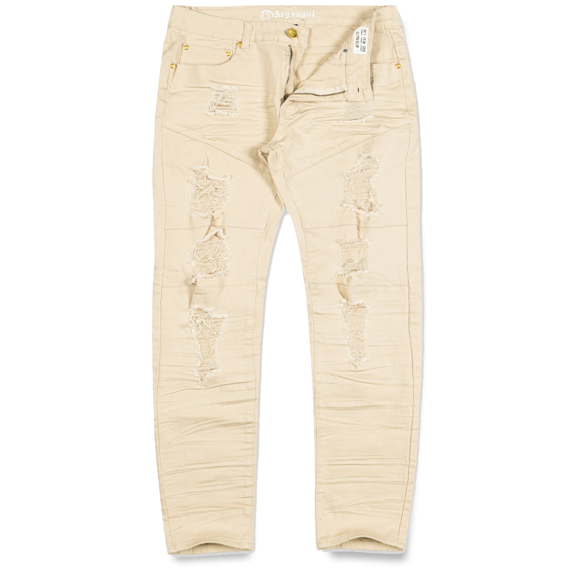 Argonaut Nations Boys Ripped Twill Jeans (Bone)-Bone-8-Nexus Clothing