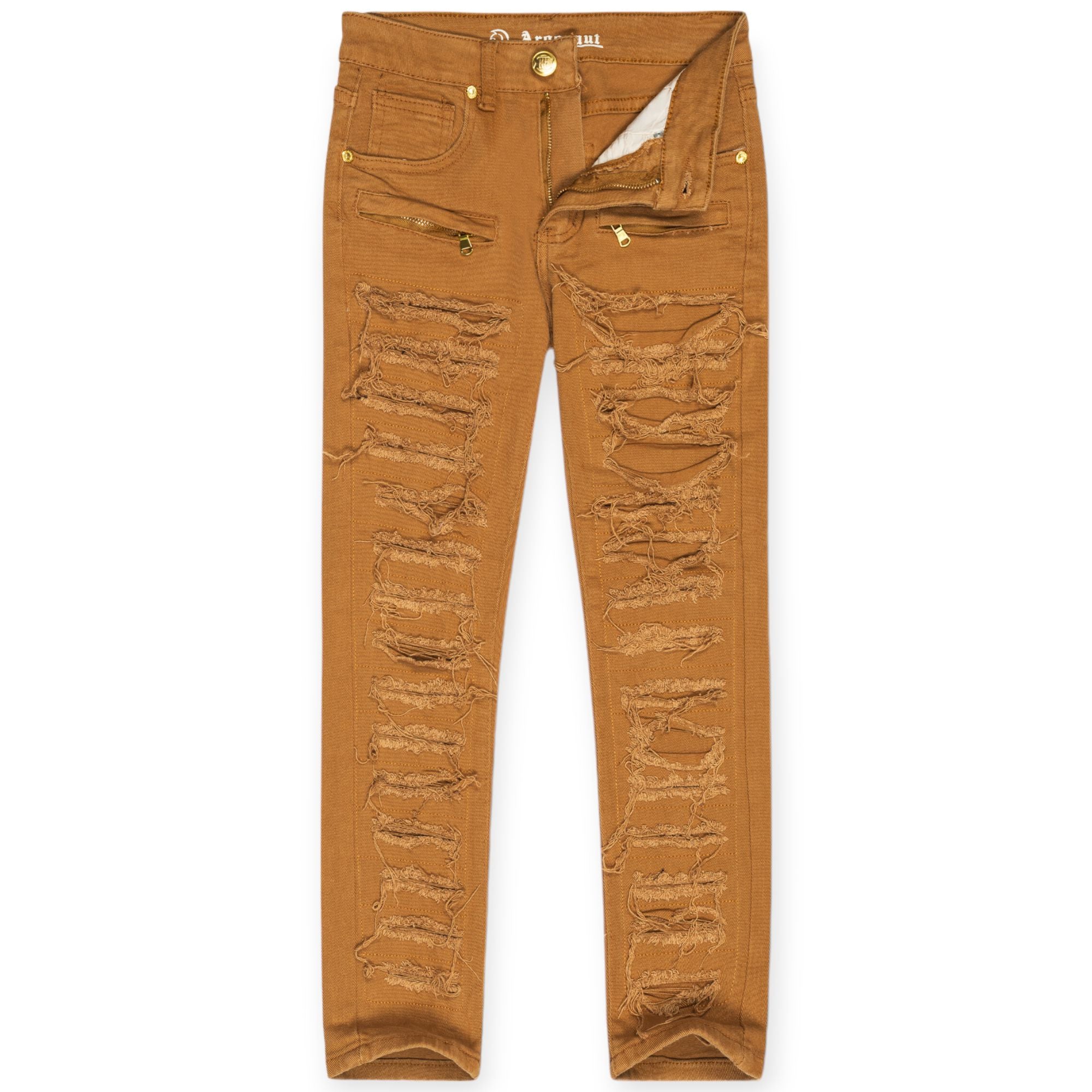 Argonaut Nations Kids Heavy Ripped Jeans (Wheat)-Wheat-8-Nexus Clothing