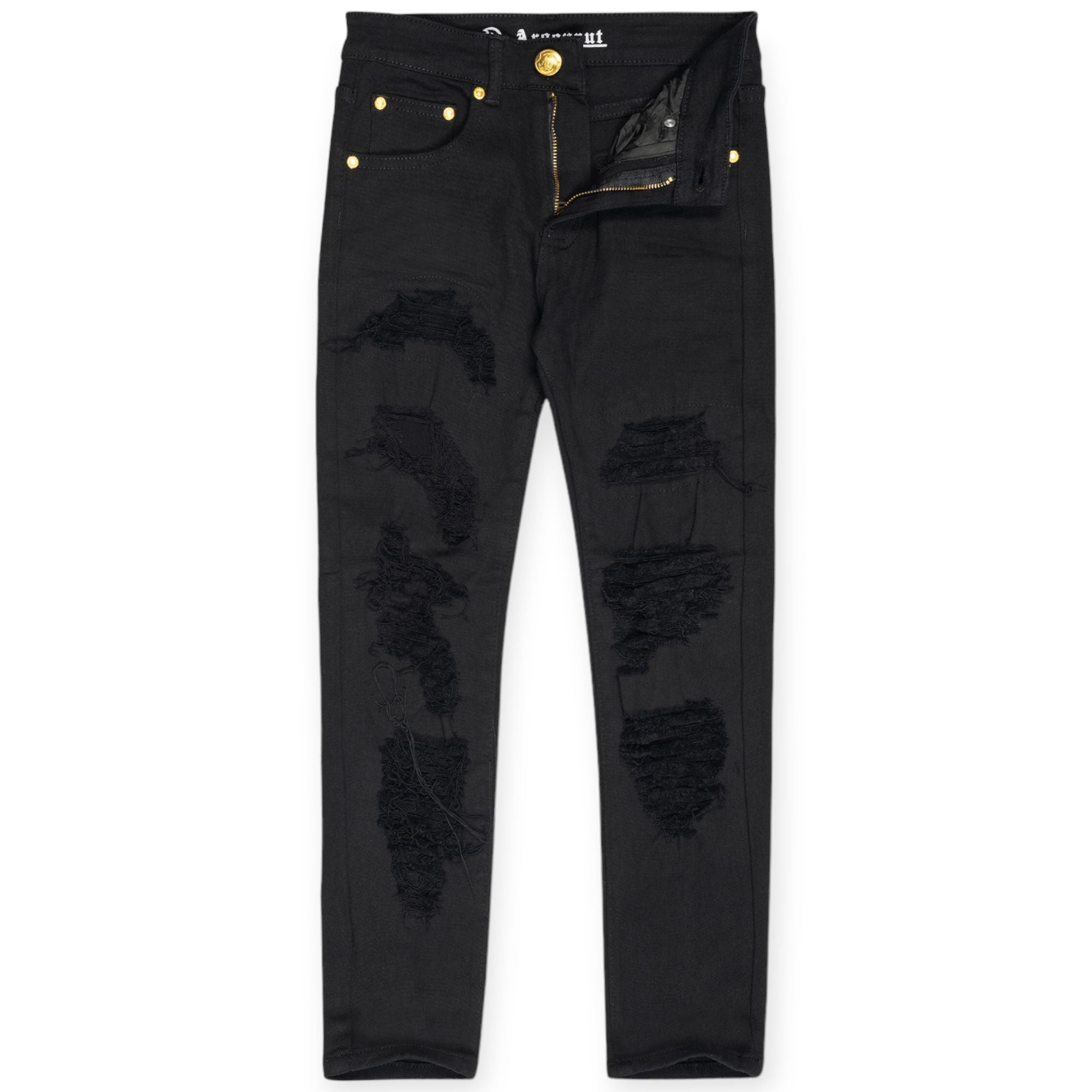 Argonaut Nations Kids Ripped Pants (Black)-Black-14-Nexus Clothing