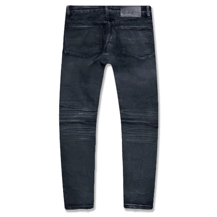 Argonaut Nations Men Cut and Sew Rip Skinny Jean (Black Wash)-Nexus Clothing