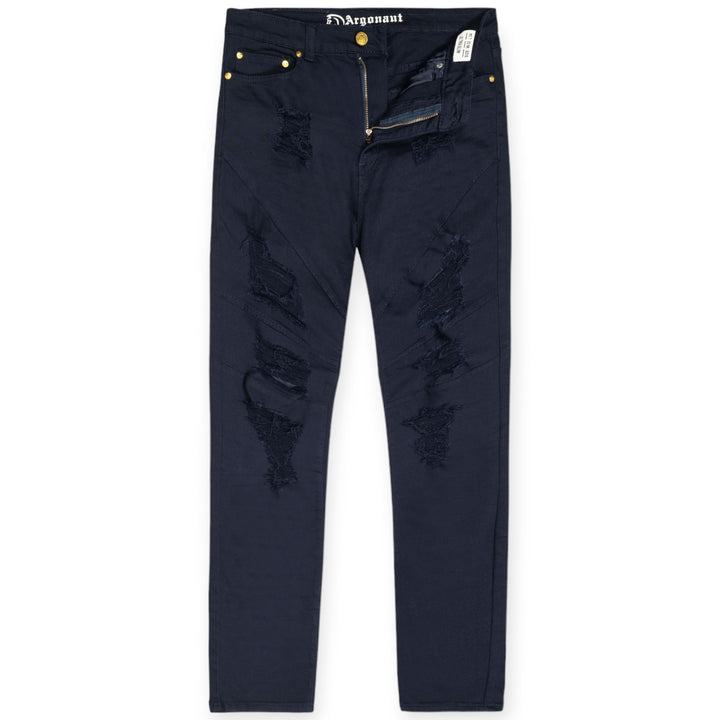 Argonaut Nations Men Ripped Twill Pants (Navy)-Navy-32W X 32L-Nexus Clothing