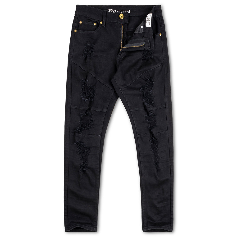 Argonaut Nations Jeans Ripped Skinny Fit Denim Pant Black
