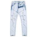 Argonaut Nations Men  Skinny Fit Denim Ripped Jeans (Ice Blue)
