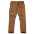 Argonaut Nations Men  Skinny Fit Denim Ripped Jeans (Wheat)