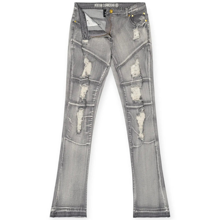 Argonaut Nations Men Stacked Jeans (Grey)-Grey-32W X 36L-Nexus Clothing