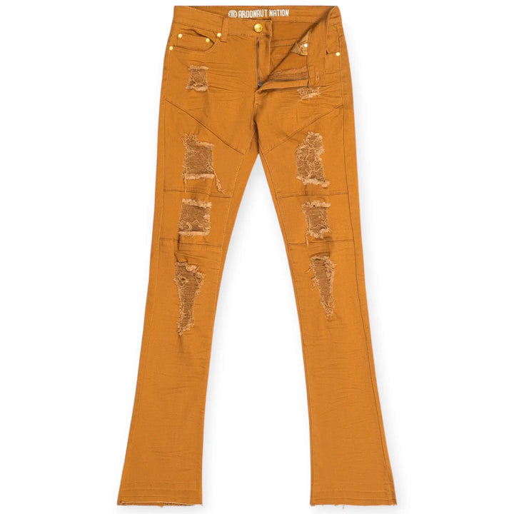 Argonaut Nations Men Stacked Jeans (Wheat)-Wheat-32W X 36L-Nexus Clothing