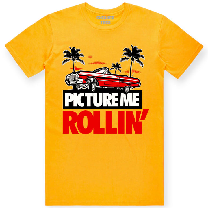 BAWS Shirt Men Red Picture Me Rollin (GOLD) - Main Image