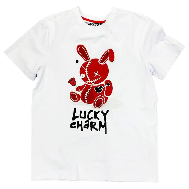 BKYS - Black Keys Lucky Charm Tee Patch White Red-White Red-Small-Nexus Clothing