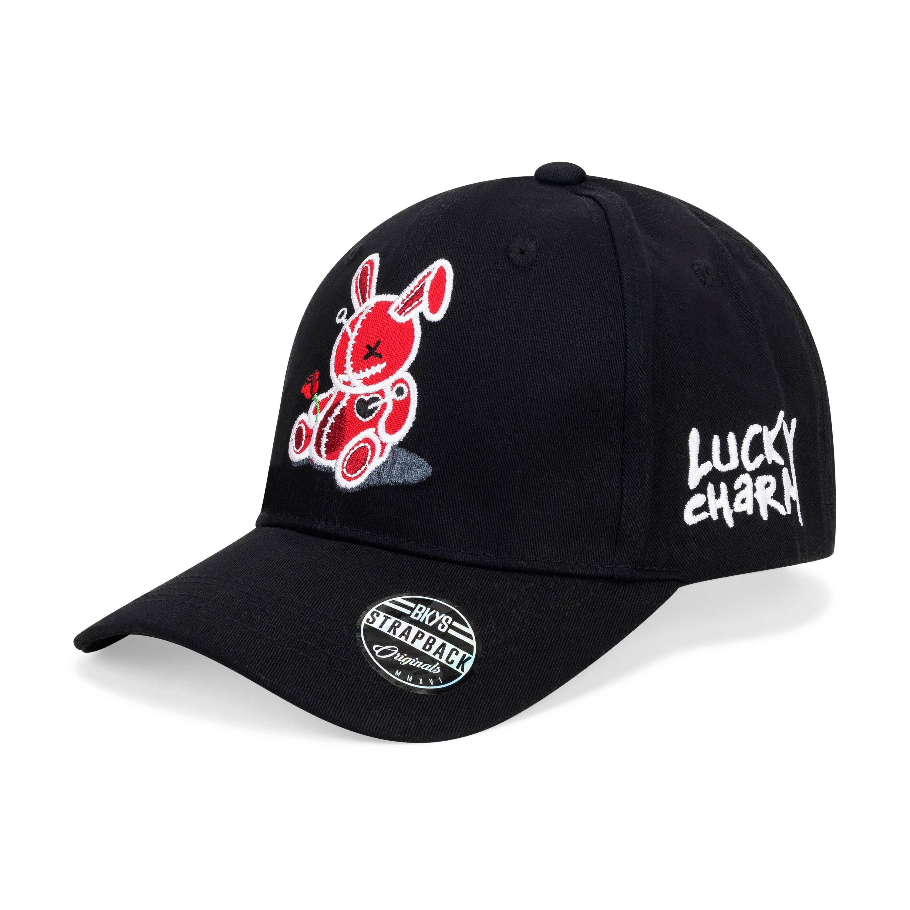Black Keys Men Lucky Charm Trucker Hat (Black Red White)-Black Red White-OneSize-Nexus Clothing