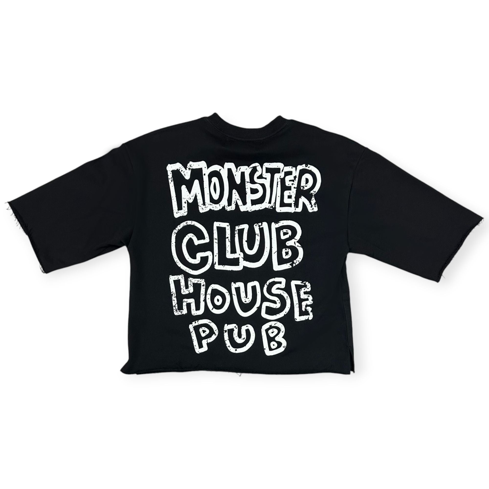 Black Keys Men Monster Club Cropped Tee (Black)-Nexus Clothing