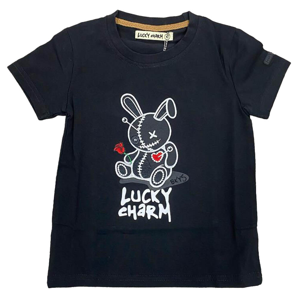 Black Keys Toddlers Lucky Charm Tee Toddler (Black White)-Black White-2T-Nexus Clothing