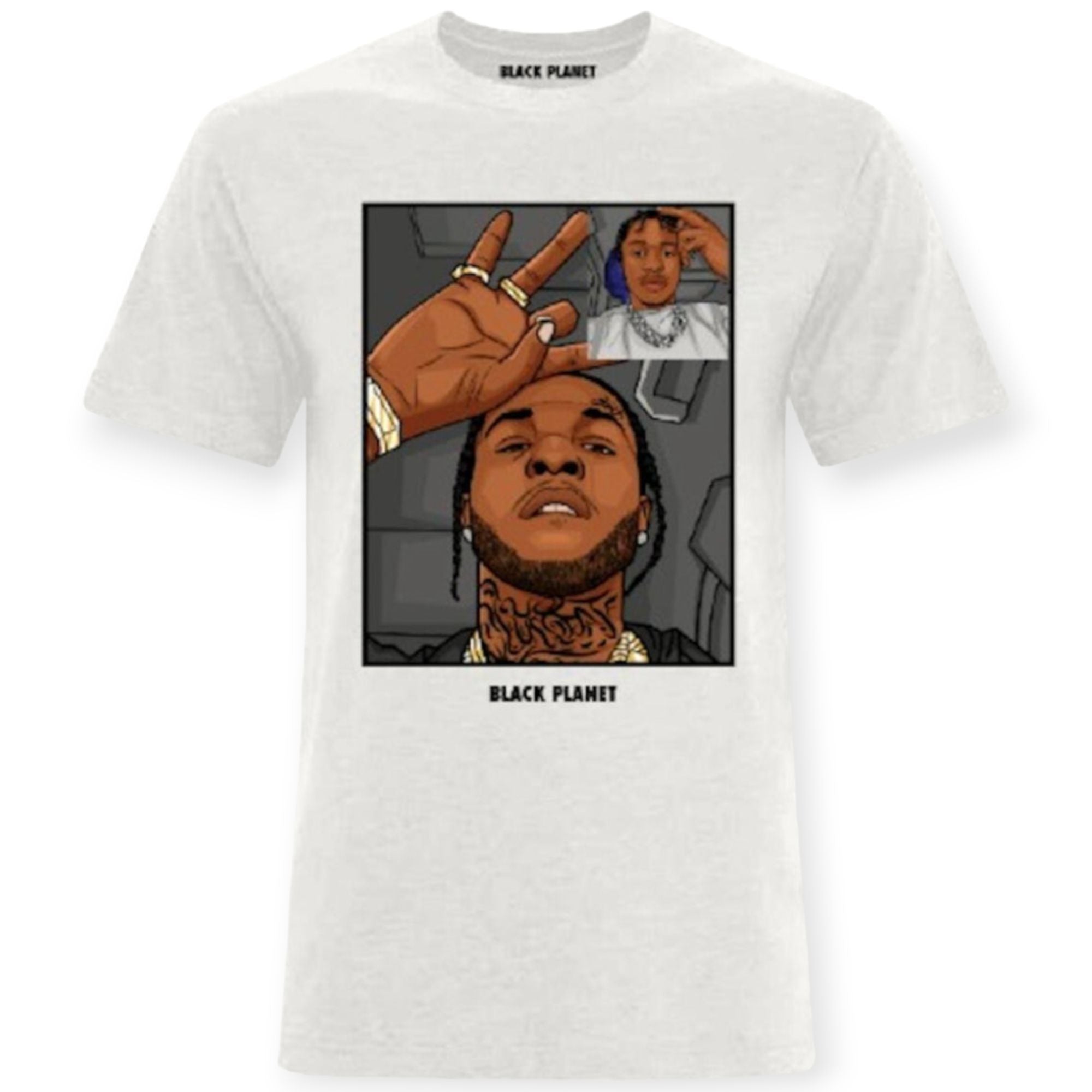 Black Planet Men Video Chat Shirt (White)-White-Small-Nexus Clothing