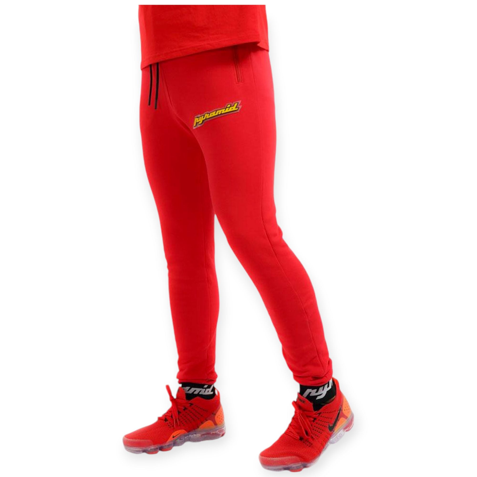 Black Pyramid Kids 3D Patch Jogger (Red)-Nexus Clothing