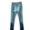 Blue Topic by Argonaut Nations Women Rip & Repair Skinny Jeans - Medium Blue