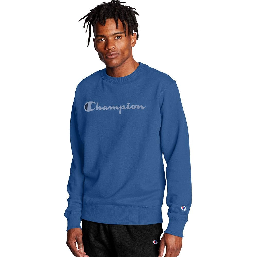 Champion Powerblend Crew Script Logo Shield Blue-SHIELD BLUE-Small-Nexus Clothing