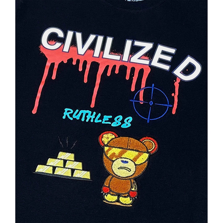 Civilized Men Ruthless Civilized Bear Tee (Black)-Nexus Clothing