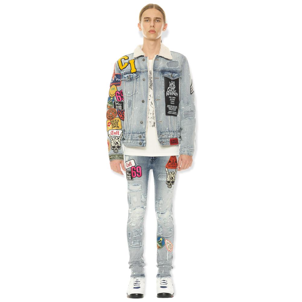 Cult of Individuality Men Type III Denim Jacket Double Waistband (Blue)-Nexus Clothing