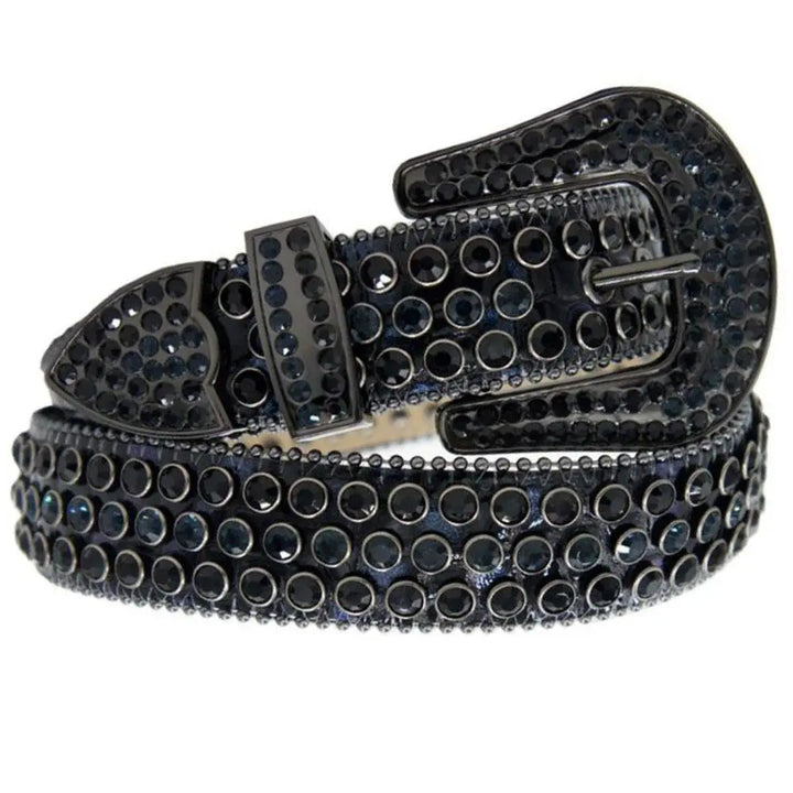 DNA Belt Premium Leather Details Black Stones Midnight Navy-Midnight Navy-X-Small-Nexus Clothing