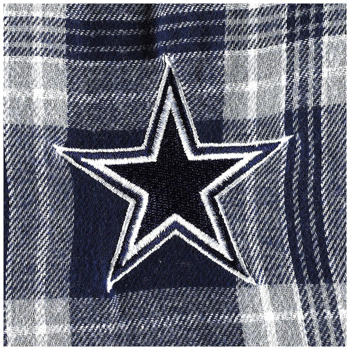 Dallas Cowboys Men Concepts Sport Navy/Gray Dallas Cowboys Badge Top & Pants Lodge Flannel Sleep Set-Nexus Clothing