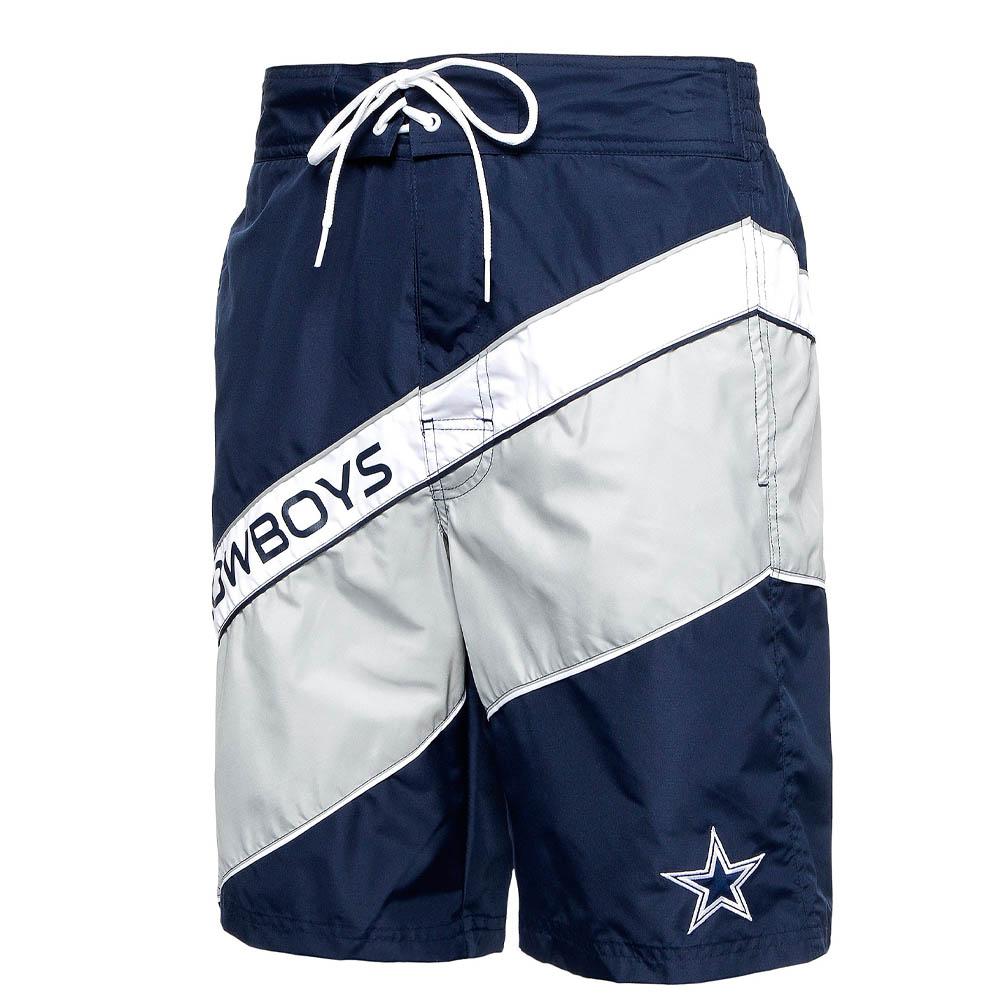Dallas Cowboys Men's Rookie Swimming Trunks & Boardshorts-Navy-Small-Nexus Clothing