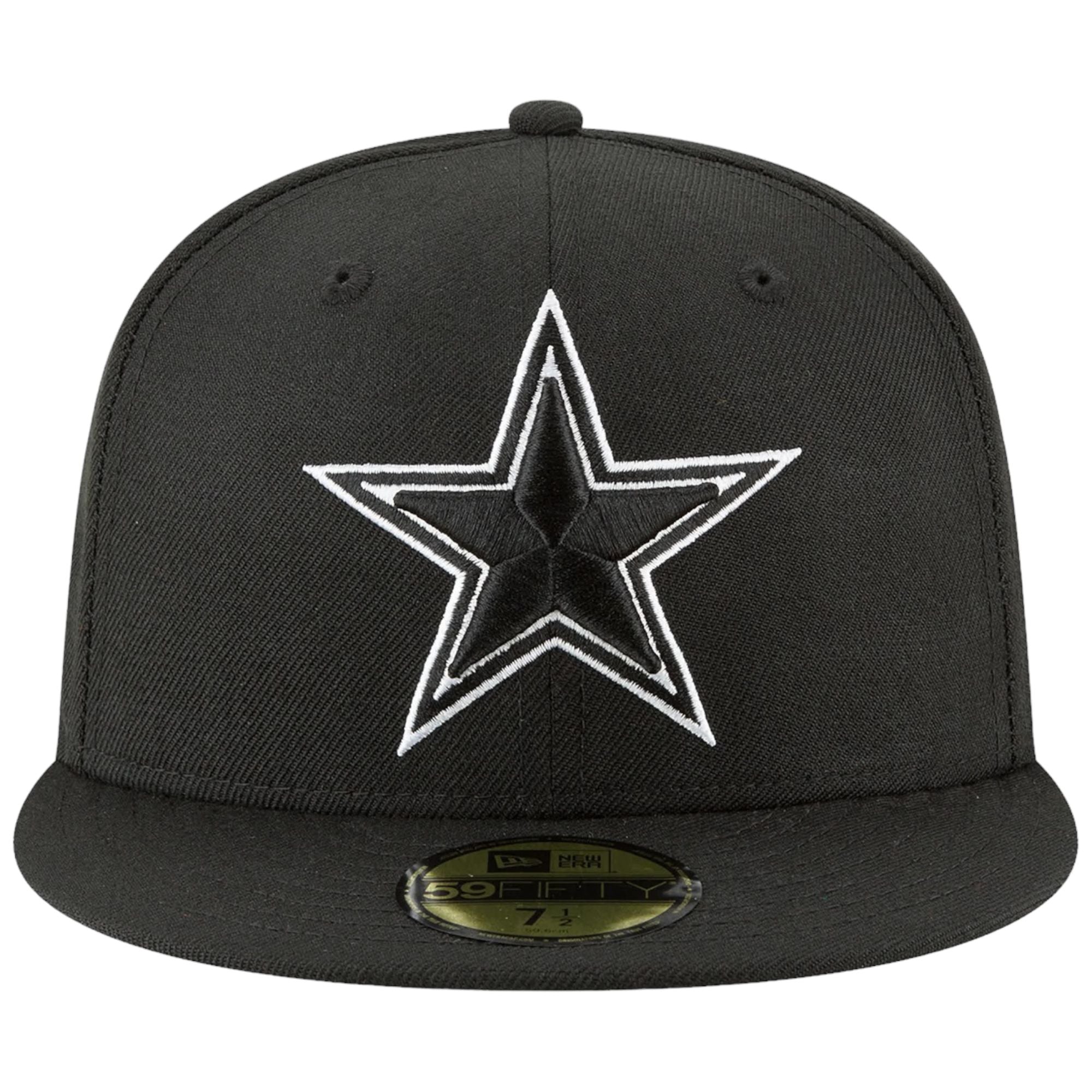 Dallas Cowboys New Era Men Black and White 59Fifty (Black White)-Nexus Clothing