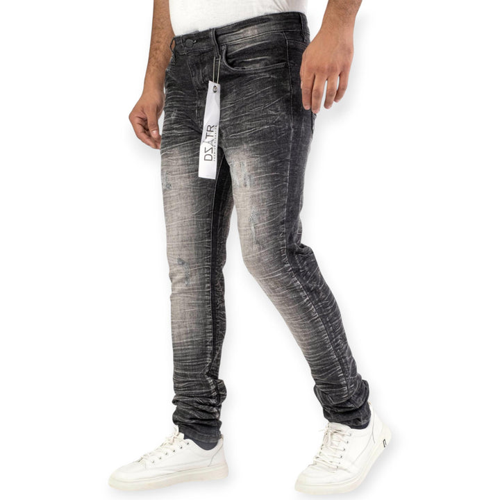 Premium Disaster Men Super Stretch Skinny Denim (Black Rope)