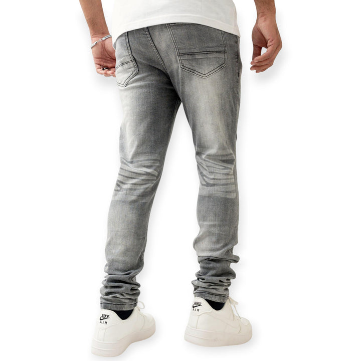 Premium Disaster Men Super Stretch Skinny Denim (Grey)